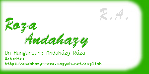 roza andahazy business card